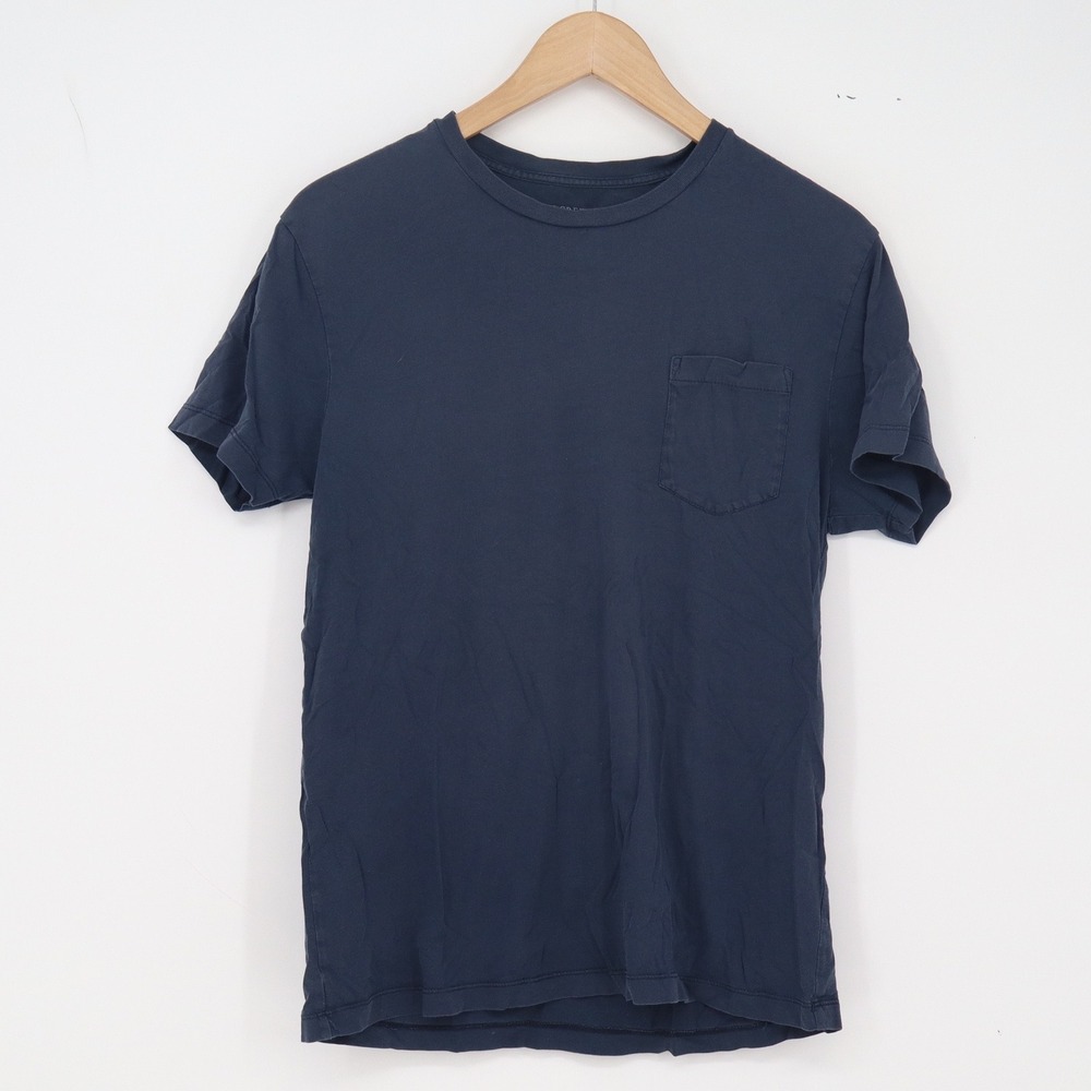 J.Crew T-Shirt Mens Medium Slim-Washed Navy Blue Pocket 53623 Excellent